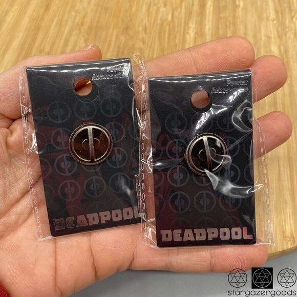 Deadpool Lot Of 2 Pewter Lapel Pin X-Men Logo X-Force Back Disney Marvel Comics - Picture 1 of 6